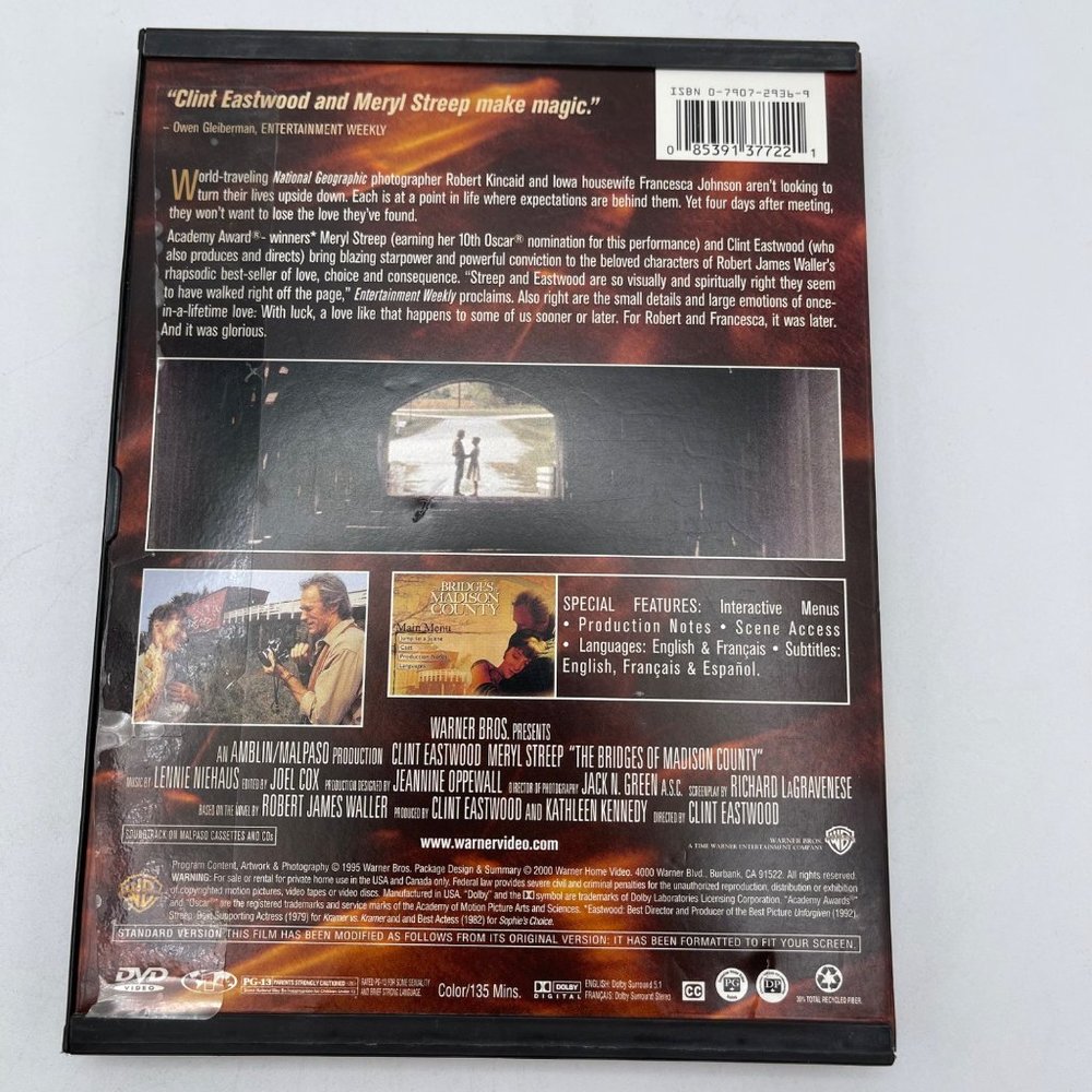 Clint Eastwood The Bridges of Madison County DVD Clint Eastwood Collection - Picture 2 of 6